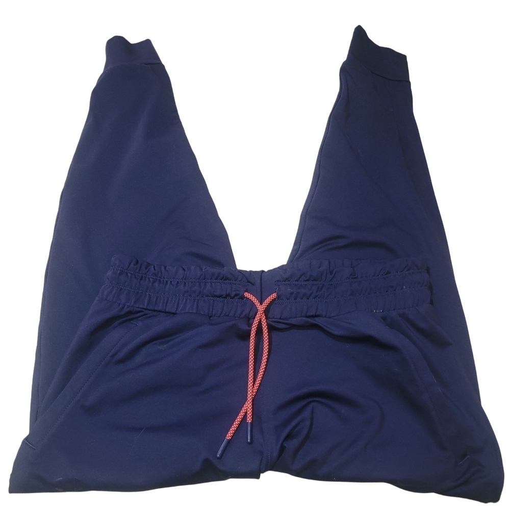 Under Armour Coldgear Navy Blue Loose Fit Joggers with Orange Drawstring M